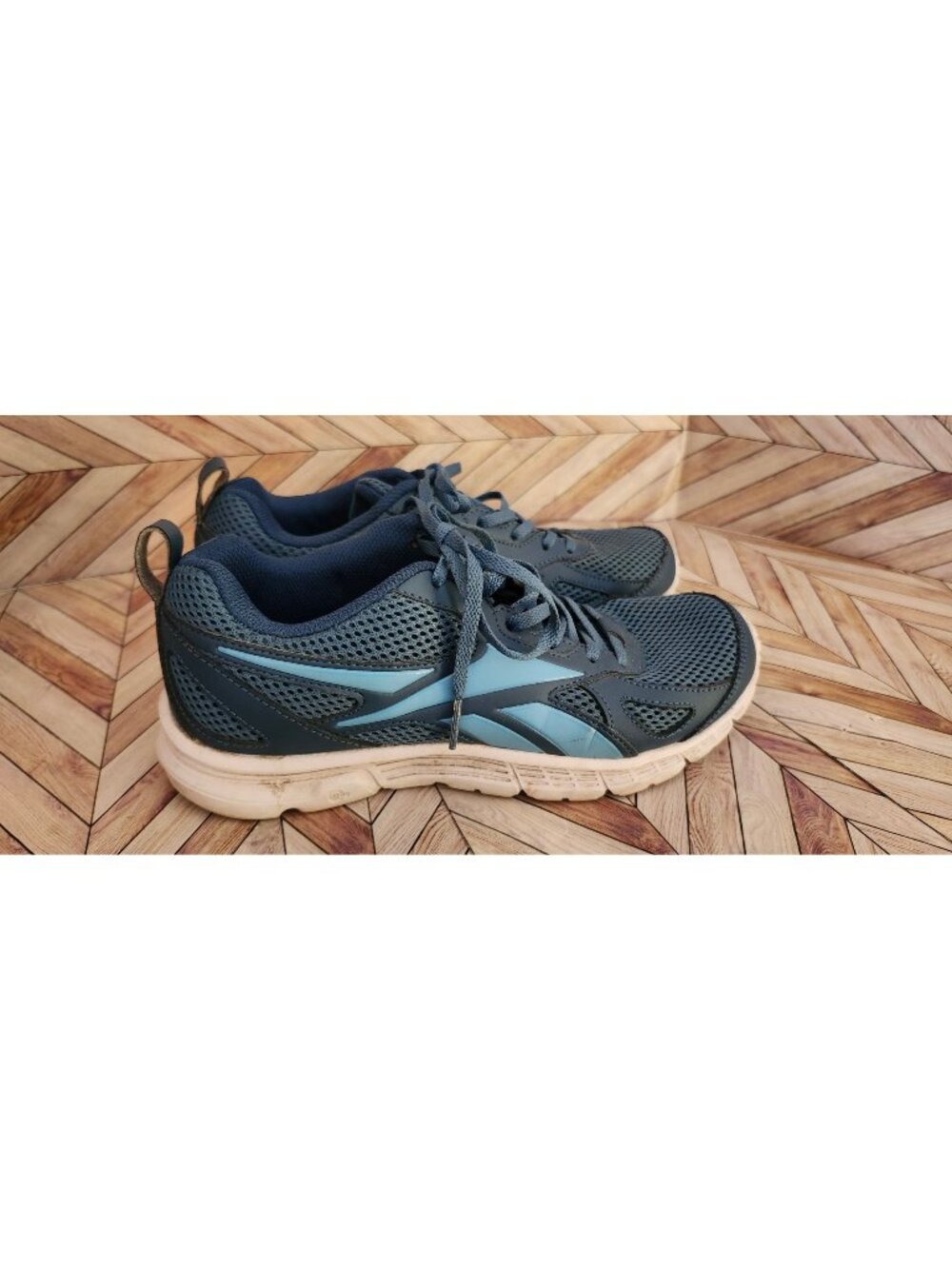 Women Reebok 1AP504 Teal Royal Blue Running Athletic Shoe size 7.5 38